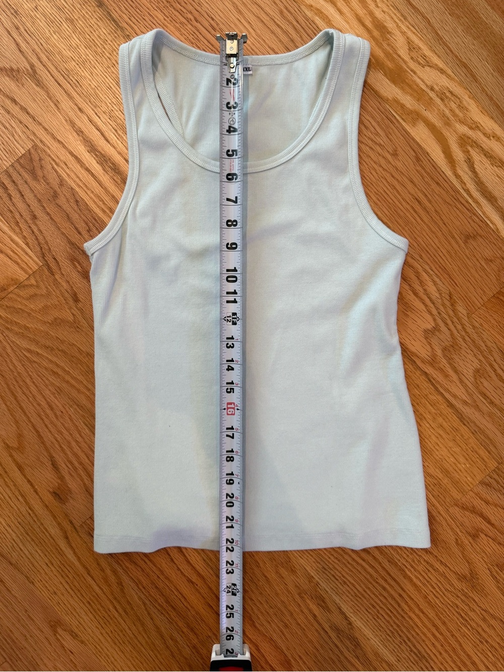 Simple Ribbed Tank Top - Light Blue - Picture 2 of 3